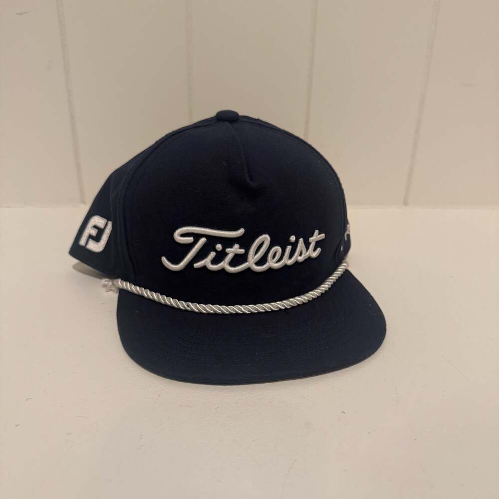 YOUTH Titleist Tour Rope Flat Bill Snapback Golf Hat Navy